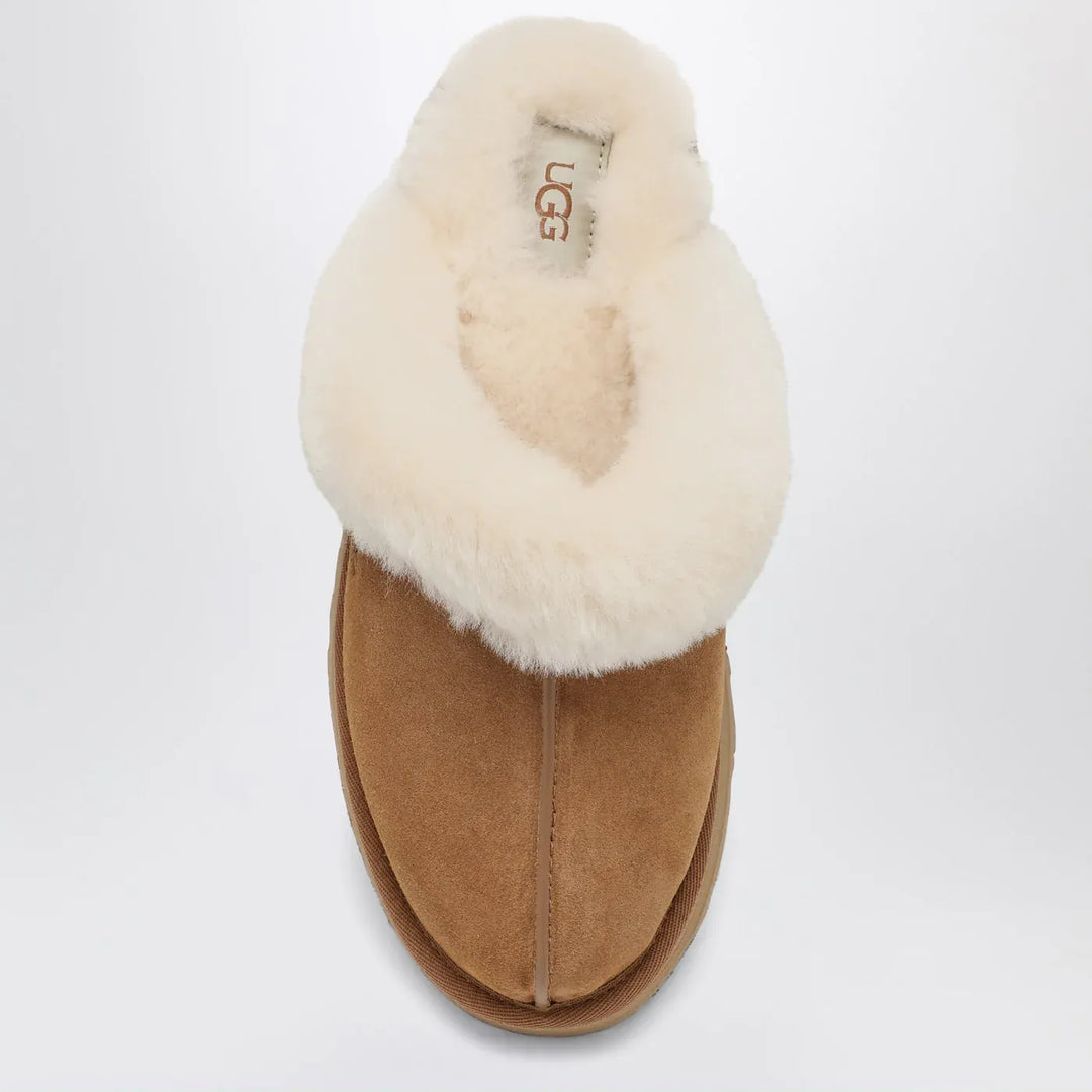 UGG - Disquette slippers in chestnut Brand Shoes