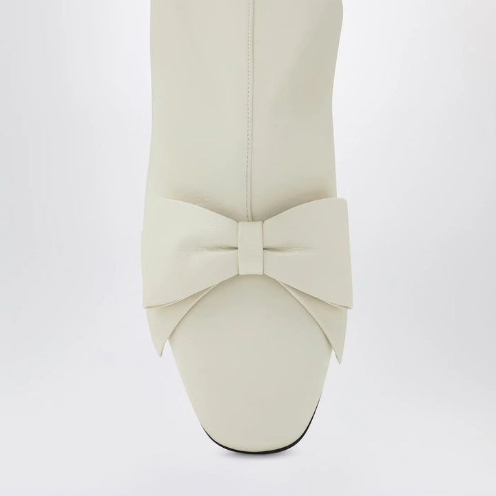 Valentino Garavani - Ivory Bowow ankle boots Brand Shoes
