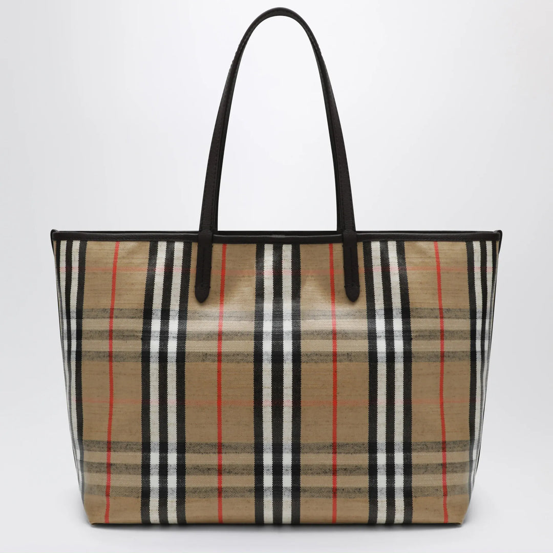 Burberry - Medium Highlands Tote bag in Check pattern Brand Shopper Bag TU