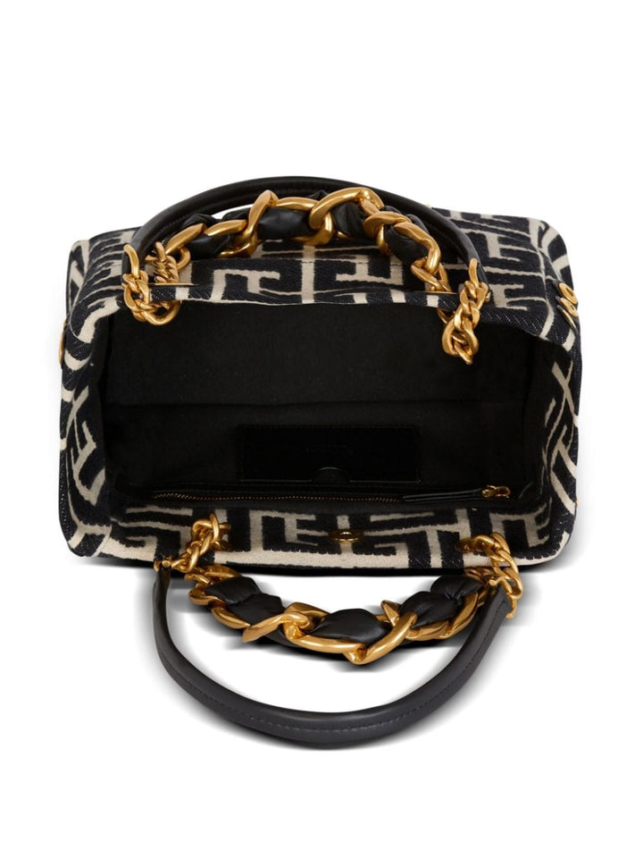 Balmain Shopper UNI Balmain Monogram Jacquard Bag Balmain Monogram Jacquard Bag Black/White Brand