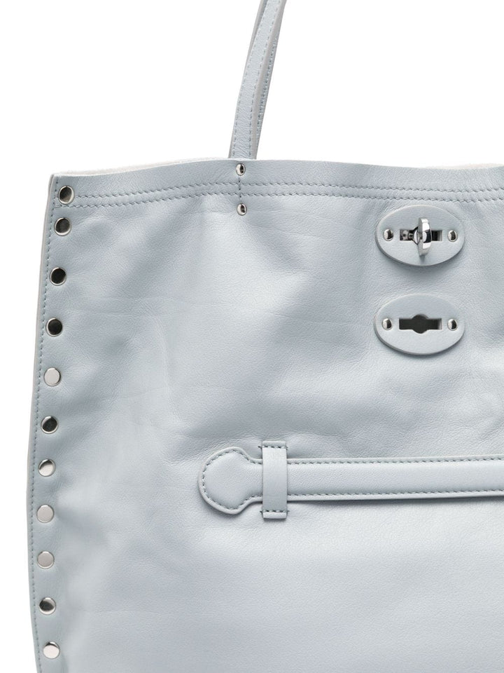 Zanellato Shopper UNI Zanellato Leather Blue-Grey Bag Zanellato Blue-Grey Leather Handbag – Modern Elegance Brand