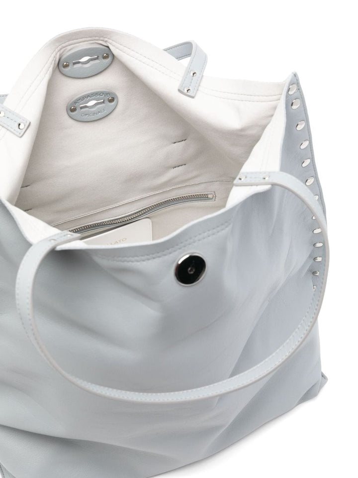 Zanellato Shopper UNI Zanellato Leather Blue-Grey Bag Zanellato Blue-Grey Leather Handbag – Modern Elegance Brand