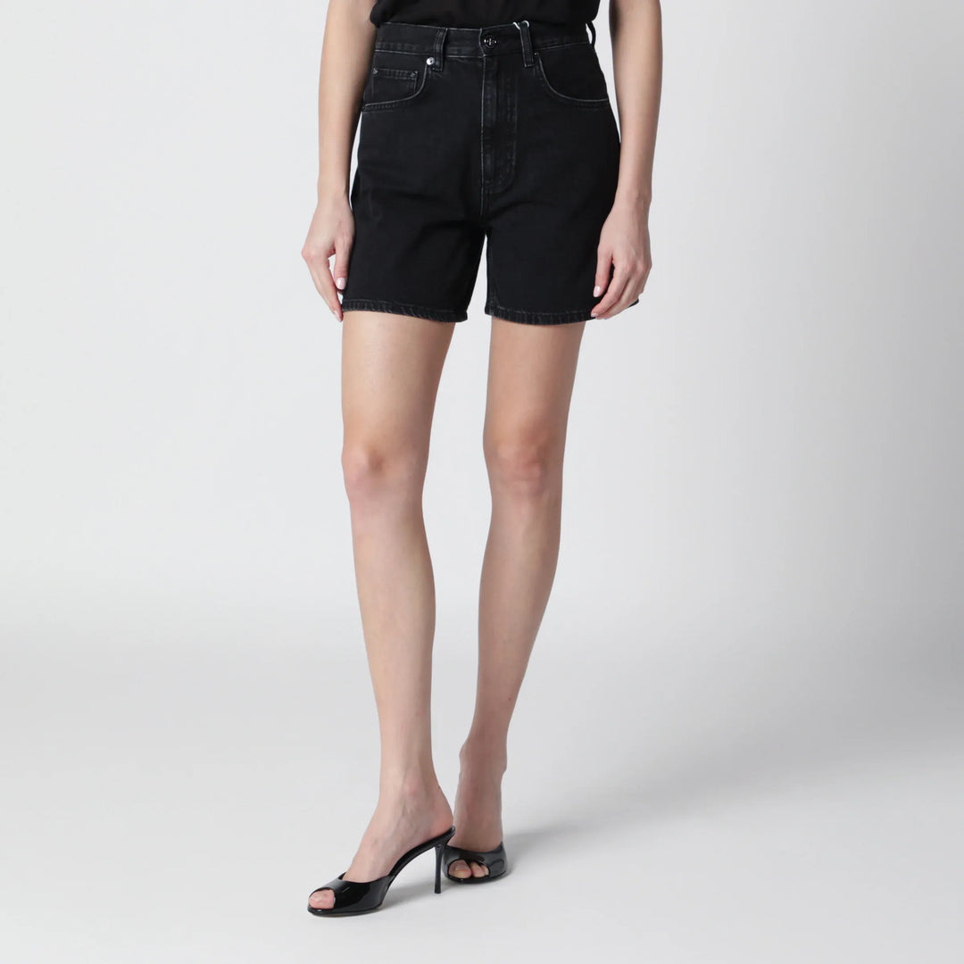 ANINE BING - Delaney shorts in vintage black denim Brand Shorts 25