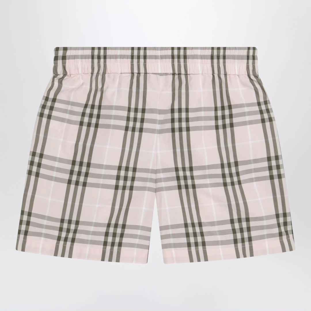 Burberry - Pink Mallow check pattern shorts Brand Shorts