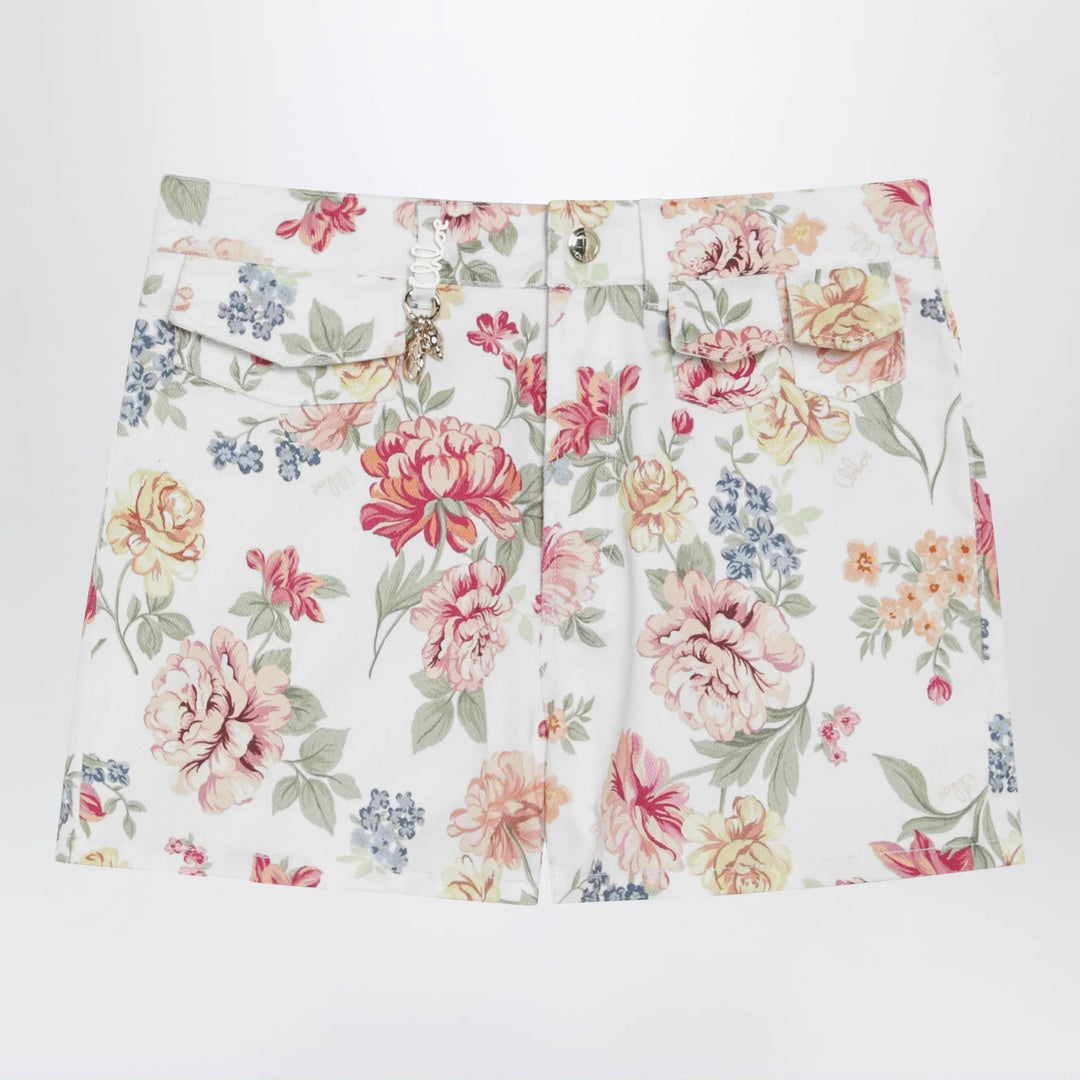 Chloé - Cotton floral print shorts Brand Shorts 8Y