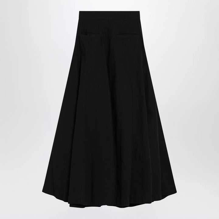 Balenciaga - Black cotton ripstop Godet maxi skirt Brand Skirts