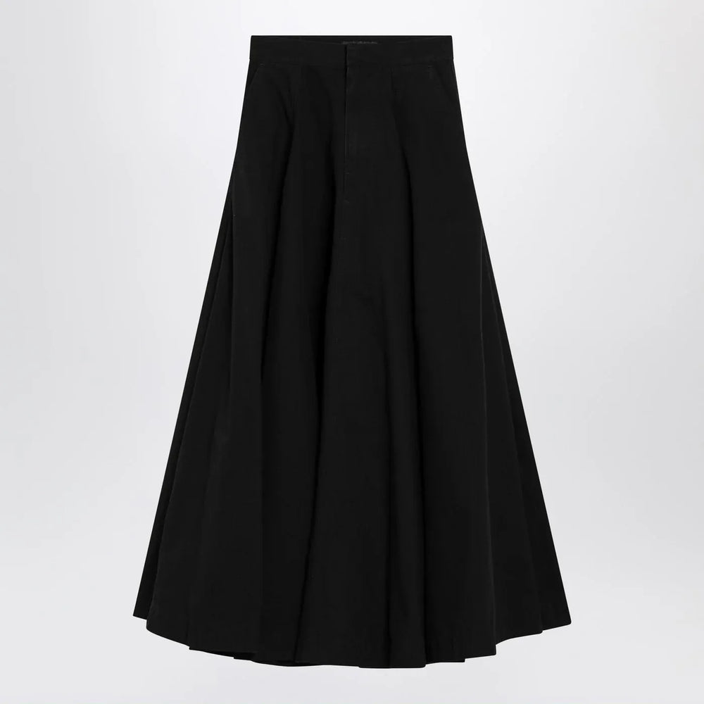 Balenciaga - Black cotton ripstop Godet maxi skirt Brand Skirts 34  FR