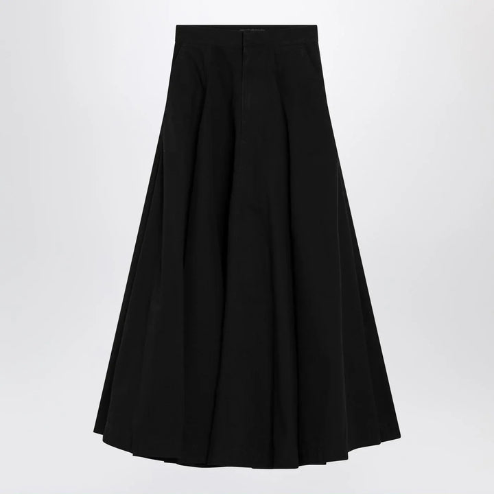 Balenciaga - Black cotton ripstop Godet maxi skirt Brand Skirts 34  FR