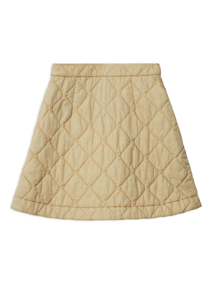 Burberry Skirts Burberry Equestrian Skirts Burberry almond beige quilted A-line skirt with Equestrian Knight embroidery. Brand