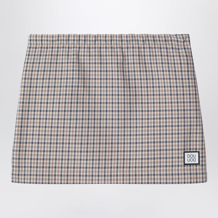 Skirts 8 Douuod - Betulla beige mini skirt with check pattern Brand