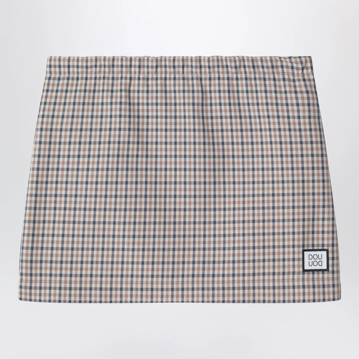 Douuod - Betulla beige mini skirt with check pattern Brand Skirts 8