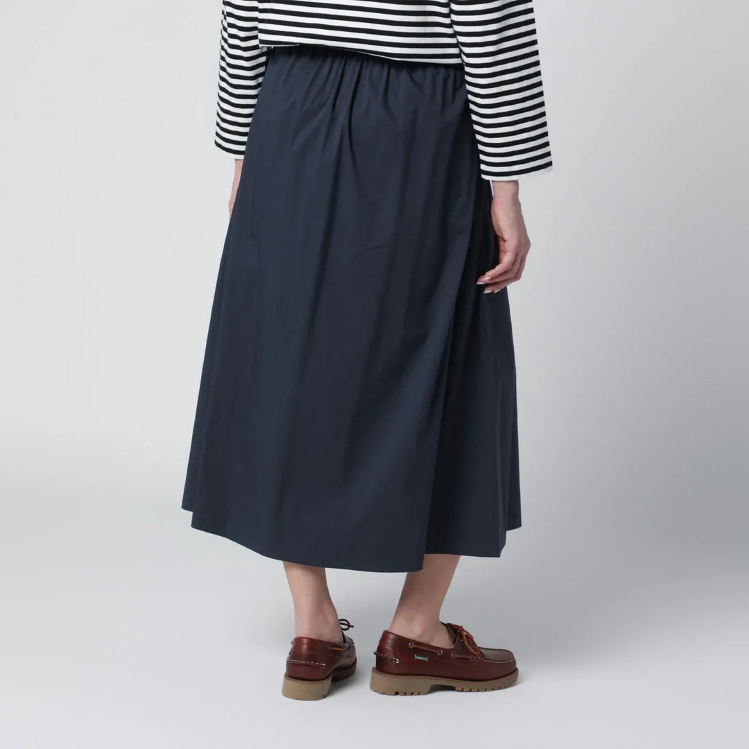 PT Torino - Blue pleated cotton-blend skirt Brand Skirts