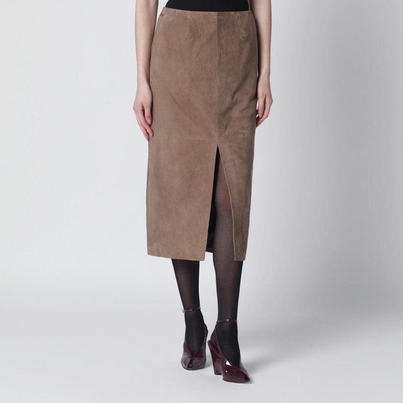 Skirts ROTATE Birger Christensen - Brown suede pencil skirt - 36 DK Brand