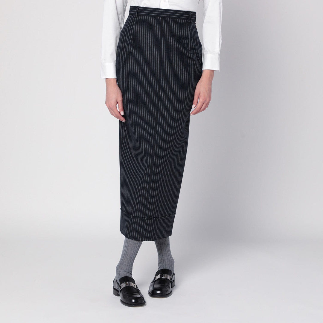 Skirts 42  IT Thom Browne - Navy blue pinstriped pencil skirt Brand