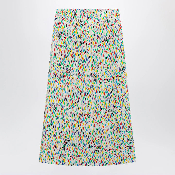 Valentino - Multicolored pleated silk midi skirt Brand Skirts 38  IT