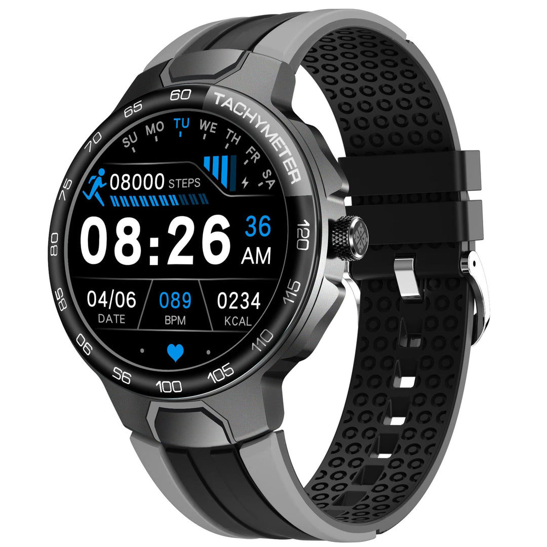 Italian Luxury Group Smart Watches Black-Grey Everest Professional Sport Doctor Smartwatch Zinc Alloy Case Resistant Glass Mirror Brand