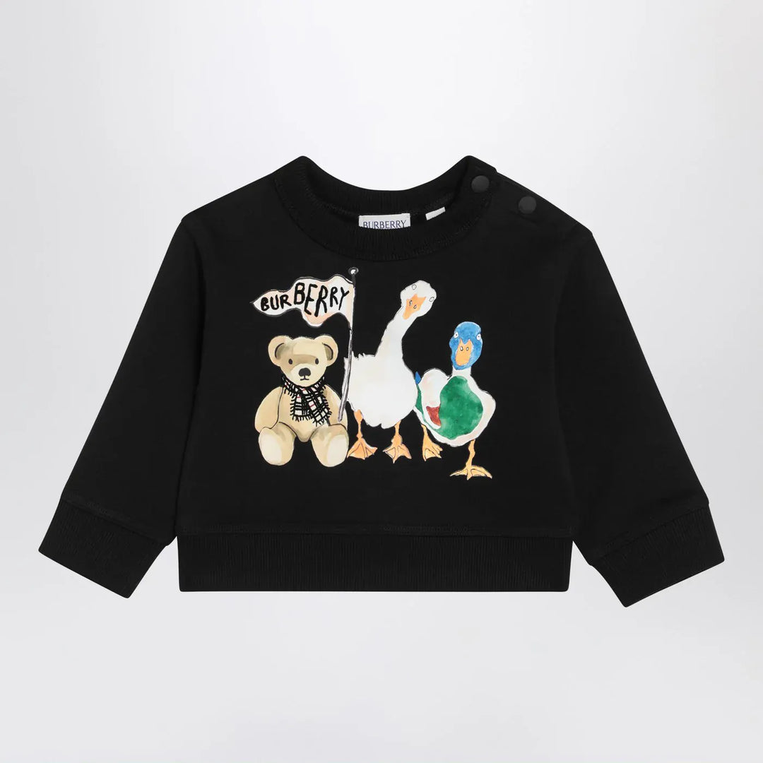 Burberry - Black sweatshirt with Thomas bear and friends Brand Sweatershirt 6