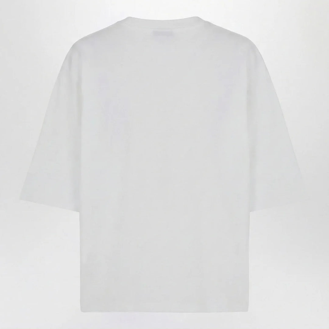 Balmain - Oversized white T-shirt with logo print Brand T-Shirt