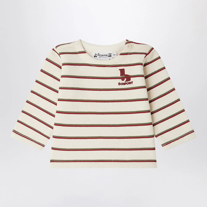 Bonpoint - Tourbillon striped cotton T-shirt Brand T-Shirt 6