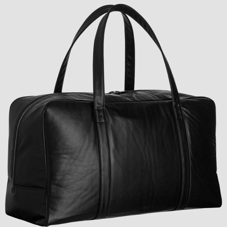 Bemboka Travel Bag Black / Overnighter 52 x 31 x 17cm Bemboka Super Soft Full Grain Italian Leather  Travel Bag Brand
