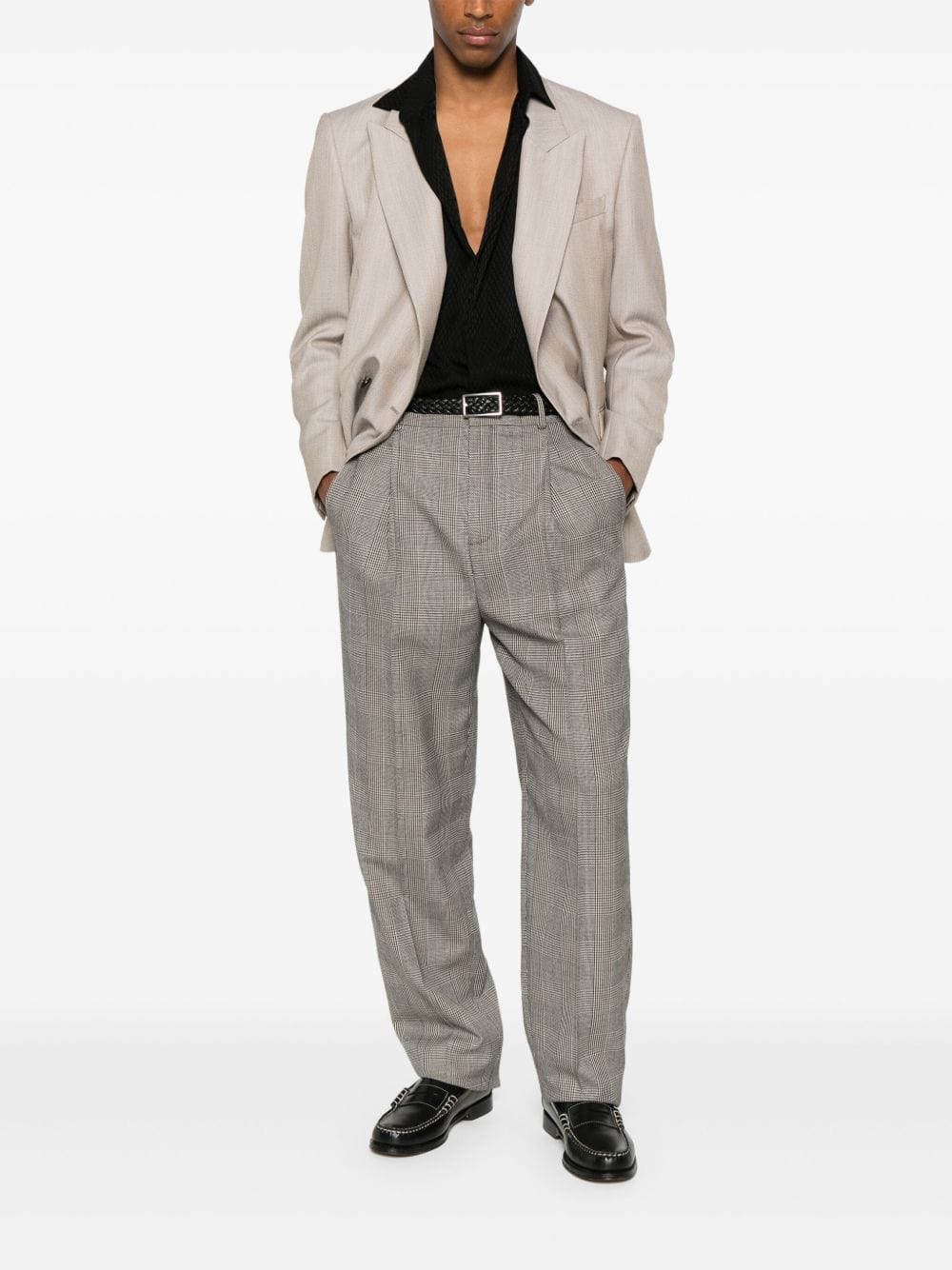 Saint Laurent Trousers 46 Saint Laurent Trousers Brown Saint Laurent Brown Pleated Trousers – Tailored Fit Brand