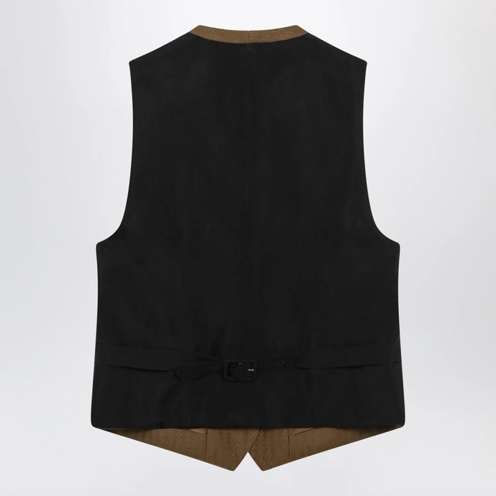 Burberry - Brown wool and mohair vest by Burberry Brand Vests