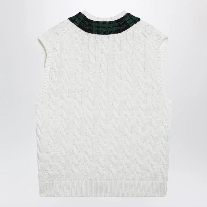 Polo Ralph Lauren - Cream cable-knit Relaxed-Fit vest Brand Vests