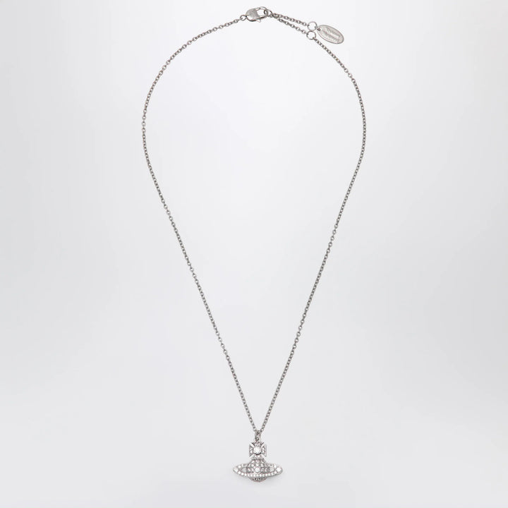 Vivienne Westwood - Orb pendant necklace in platinum with crystals Brand U