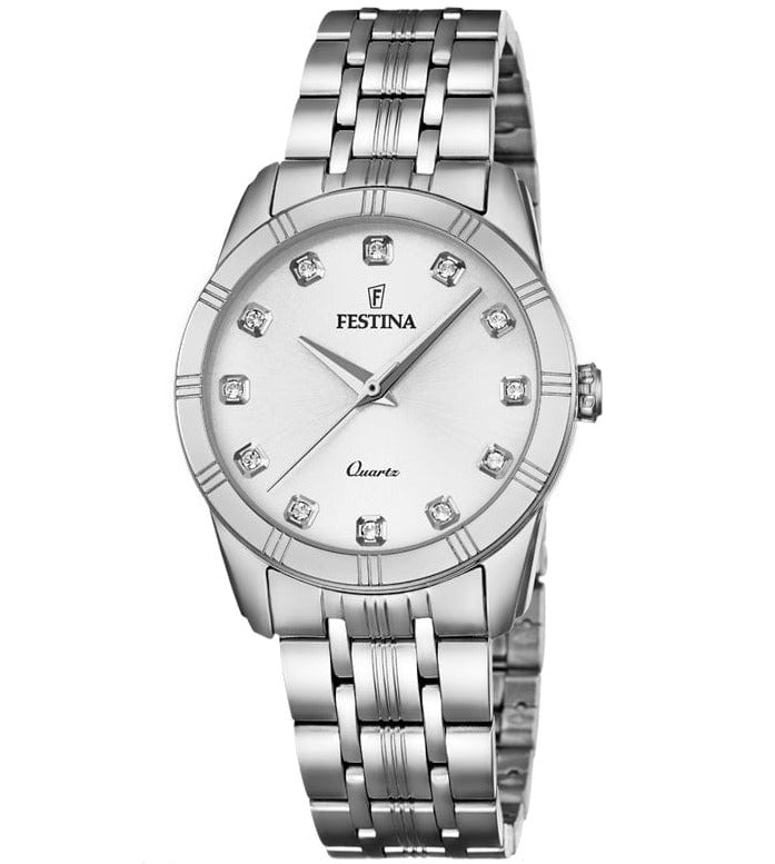 Festina Watch Festina Boyfriend Silver Bracelet Watch Case 32mm Woman Watch - Festina Boyfriend Silver Bracelet Watch - Free Shipping Brand