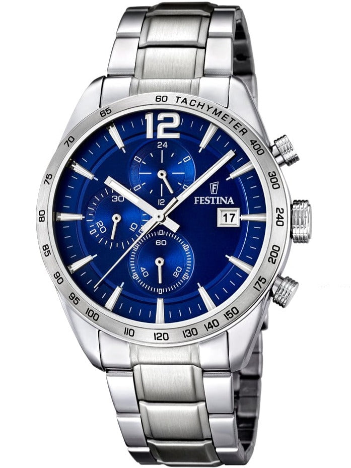 Festina Watch Festina TImeless Chrono Blue Watch Brand