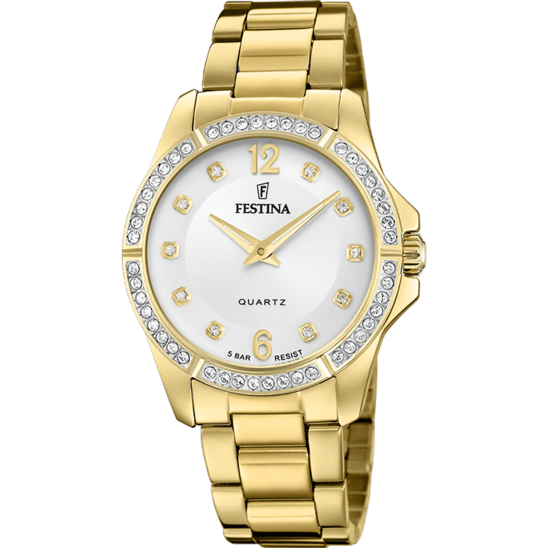 Festina Watch Festina Woman's Gold Watch F20596/1 Brand