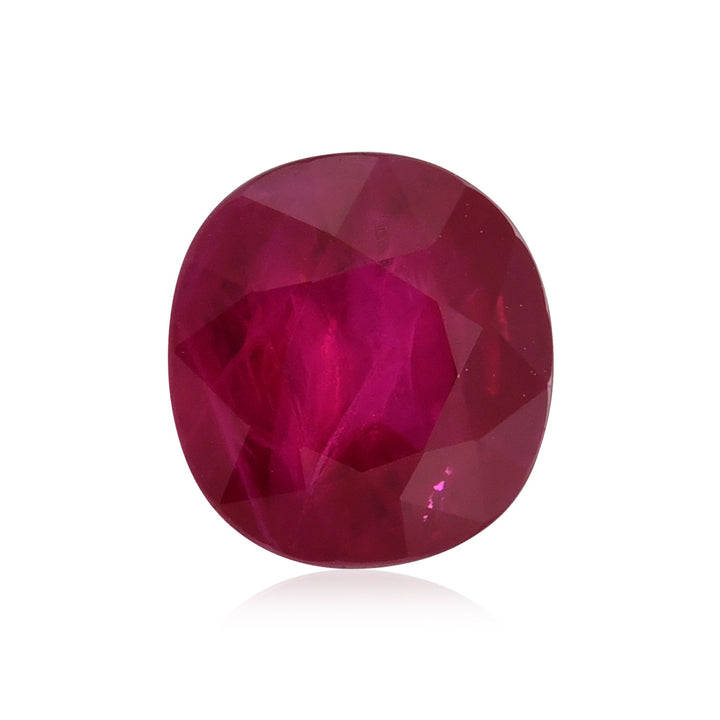 3.00 Carat Red BURMESE Cushion Ruby GRS