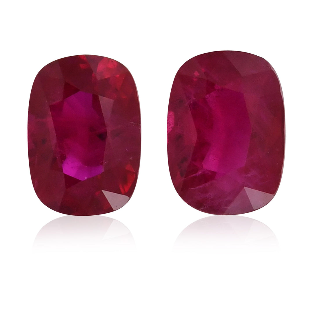 2.18 Carat Red  Cushion Ruby