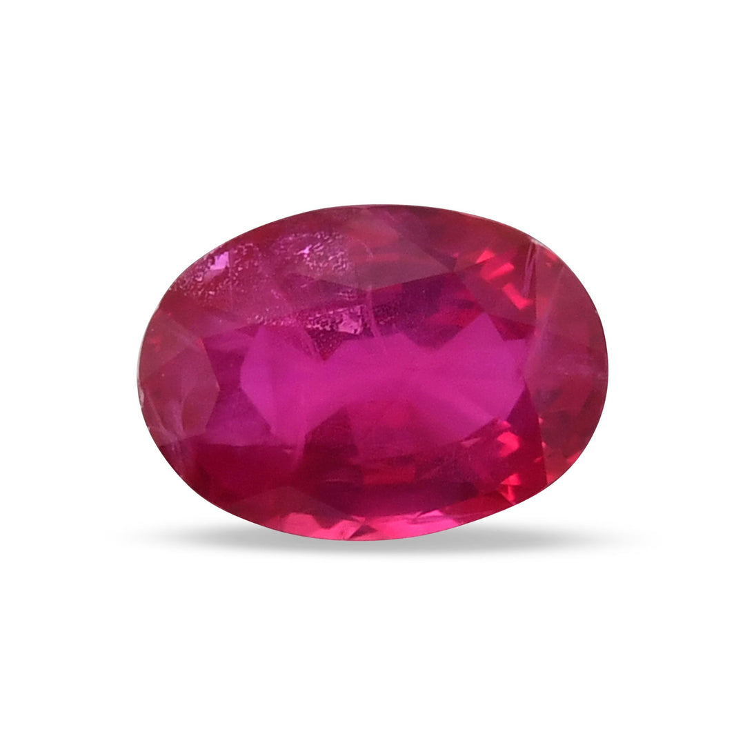 1.36 Carat Red  Oval Ruby