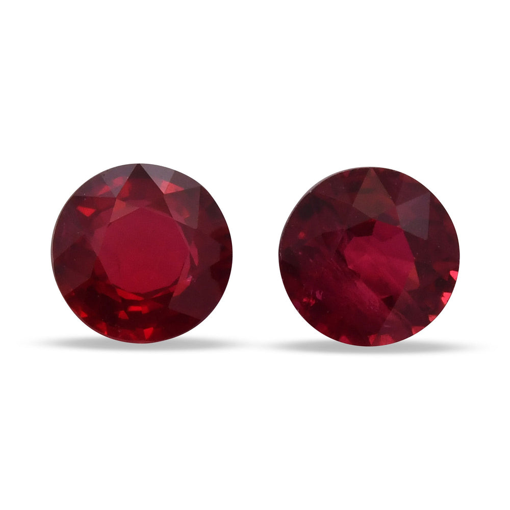2.90 Carat Red  Round Ruby