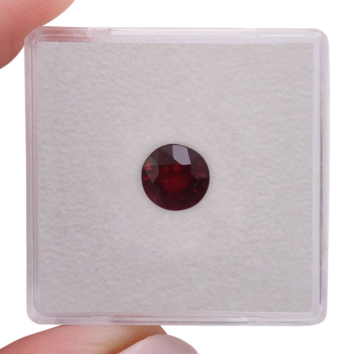 1.56 Carat Red  Round Ruby