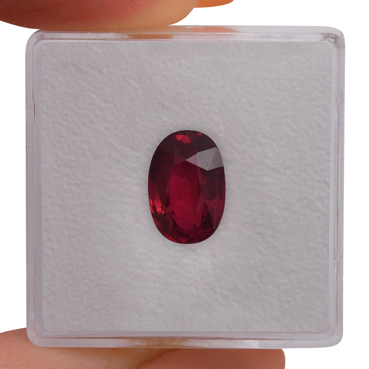 3.06 Carat Red MOZAMBIQUE Oval Ruby AGL No Heat