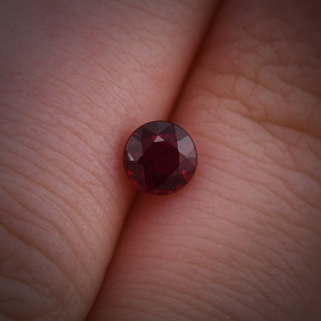 0.74 Carat Red MOZAMBICAN Round Ruby