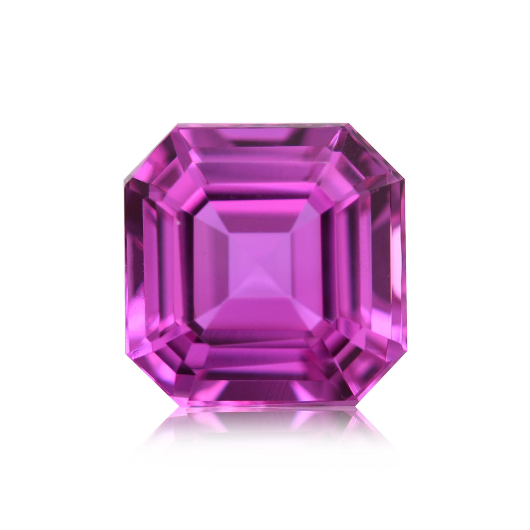 3.20 Carat Pink MADAGASCAR Sq. Emerald Sapphire GIA